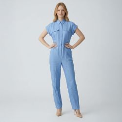 Combi-pantalon bleu laurine-l102513r6a Femme LA PETITE ETOILE