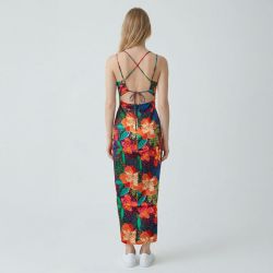 Robe midi hibiscus rolly-r202513v0a Femme LA PETITE ETOILE