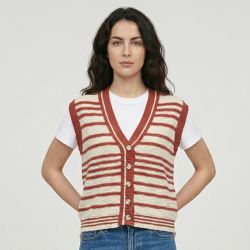 Gilet fraise ecrasee meera-m232512c0a Femme LA PETITE ETOILE