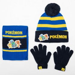 Set 3 pcs bonnet/ echarpe/ gant vh9092,e00 t52/54 Enfant POKEMON