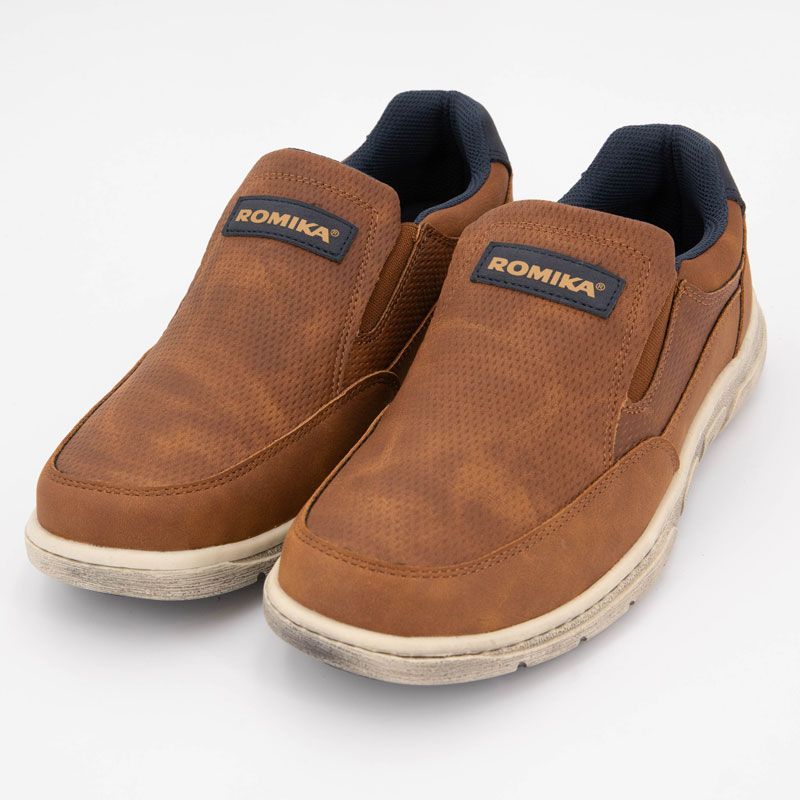 Basket slip-on cognac 95r0001004 t40/45 Homme ROMIKA