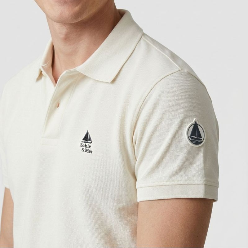 Polo mc brode marcopolo Homme SABLE & MER