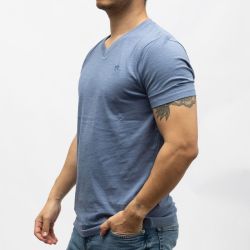 Tee shirt slub col v bill tornade 24193 Homme BILL TORNADE