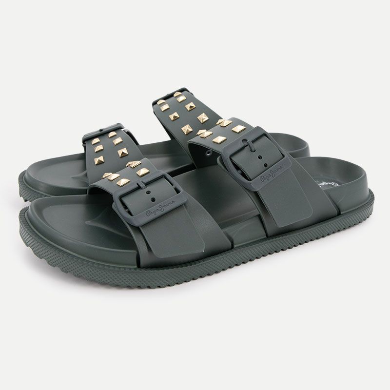 Mule chalk white ocean studs pls700005 Femme PEPE JEANS