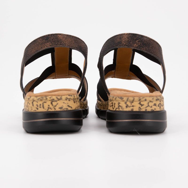 Sandales compensées élastique avec bijoux Femme ROMIKA