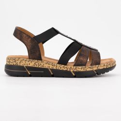 Sandales compensées élastique avec bijoux Femme ROMIKA