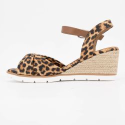 Sandales compensées imprimé léopard Femme TOM TAILOR