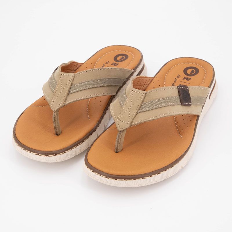 Tongs cuir croisées Homme ORLAND