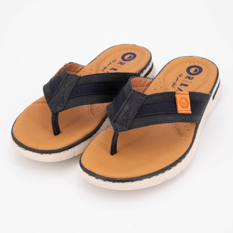 Tongs cuir croisées Homme ORLAND