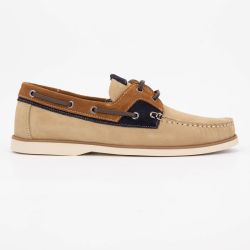 Chaussures cuir lisse de bateau à lacets Homme ORLAND