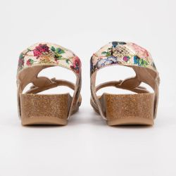 Sandales compensées imprimé à fleurs et serpent Femme MUSTANG