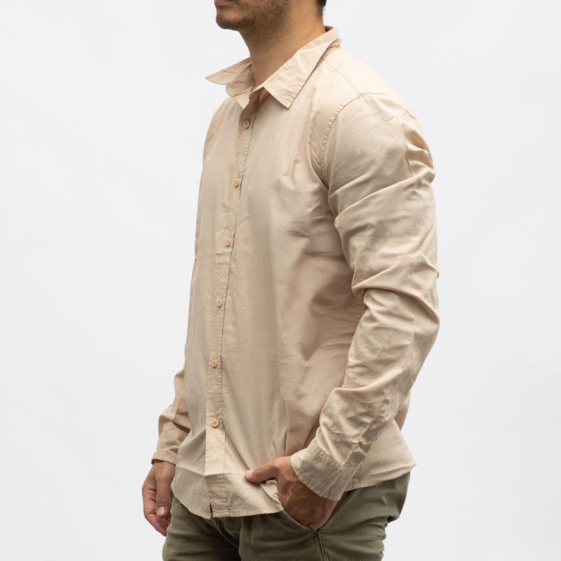 Chemise uni dark beige cr-cuba-x12-dkb Homme CROSSBY