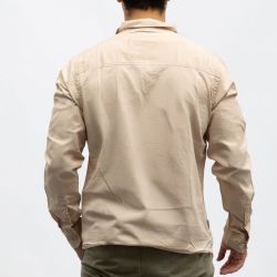 Chemise uni dark beige cr-cuba-x12-dkb Homme CROSSBY