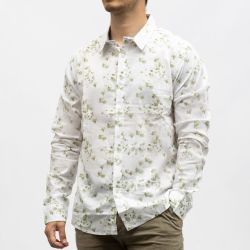 Chemise imprimee white blue cr-corneille-x12-wbl Homme CROSSBY