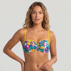 Haut de maillot de bain bandeau imprimé tropical Femme CHERRY BEACH