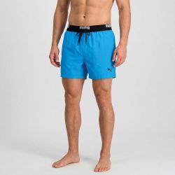 Short de bain speed blue uni avec élastique noir Homme PUMA