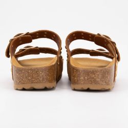 Mules semelle épaisse beige avec clous gold Femme I AM