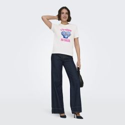 Tee shirt cloud dancer lamour onlhenny 15327666 4539 Femme ONLY