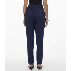 Pantalon noir droit avec cordon de serrage Femme VERO MODA