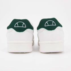 Baskets blanches empiècement vert avec logo doré Femme ELLESSE