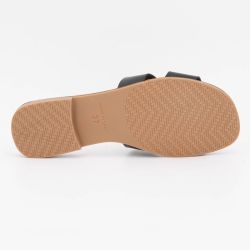 Mules basses cuir tan avellana Femme BIOSTOCK