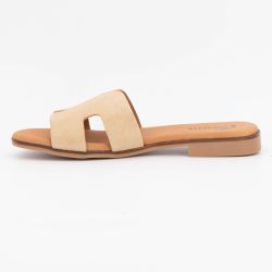 Mule serraje beige 3053 t36/41 Femme BIOSTOCK