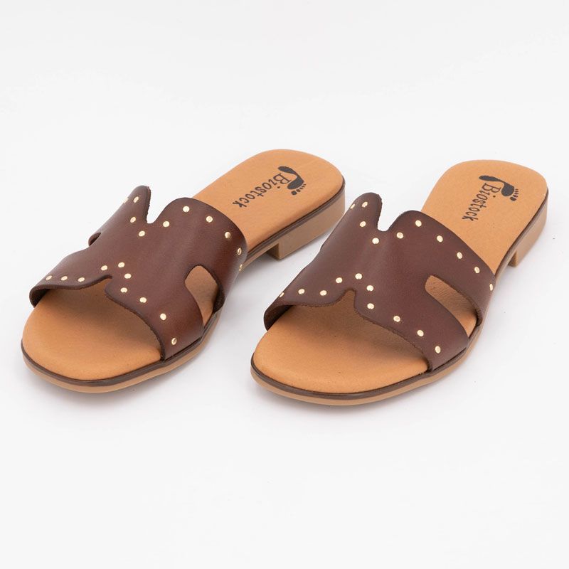 Mule bones remaches marron 3054 t36/41 Femme BIOSTOCK