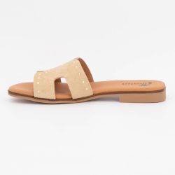 Mule serraje beige remaches 3054 t36/41 Femme BIOSTOCK