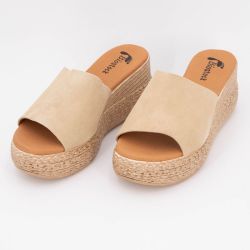 Mule compensee serraje marron 3767 t36/41 Femme BIOSTOCK