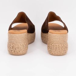 Mule compensee serraje marron 3767 t36/41 Femme BIOSTOCK