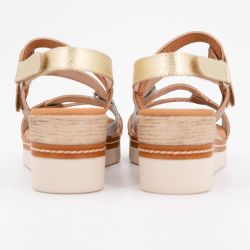 Sandale compensee grabado oro multi 528 t36/41 Femme BIOSTOCK