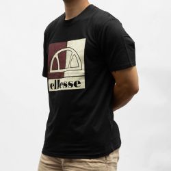 Tee shirt col rond coton avec grand logo Homme ELLESSE
