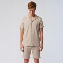 Ensemble chemisette short gaufré cordon dove Homme PANAME BROTHERS
