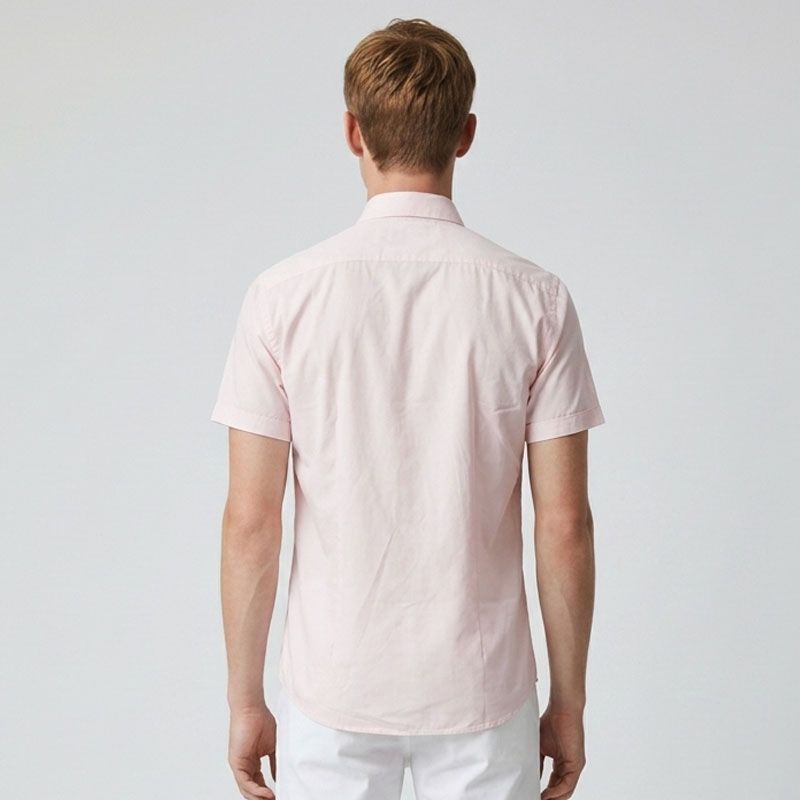 Chemise mc rose unie regular bill302mc Homme BILL TORNADE