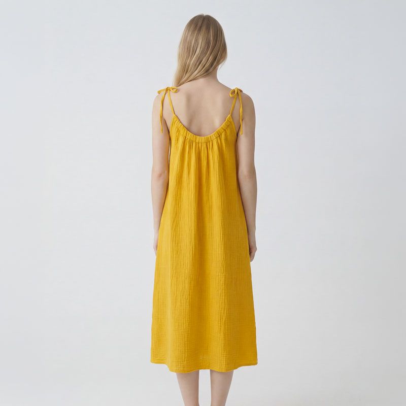 Robe ocre varadero 12420173a Femme LES TROPEZIENNES PAR M.BELARBI