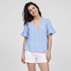 Top bleu iris leilanie 12120023d Femme LES TROPEZIENNES PAR M.BELARBI