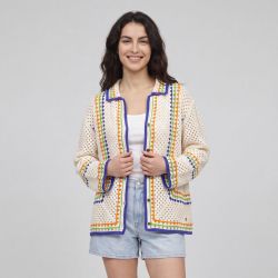Gilet en crochet ecru anthem 14820161a Femme LES TROPEZIENNES PAR M.BELARBI