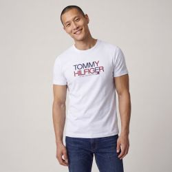 Tee shirt mc white mwomw42369 Homme TOMMY HILFIGER