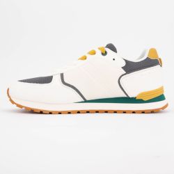 Basket block off white-dk gray-ochre travis b 008 t40/46 Homme COLMAR