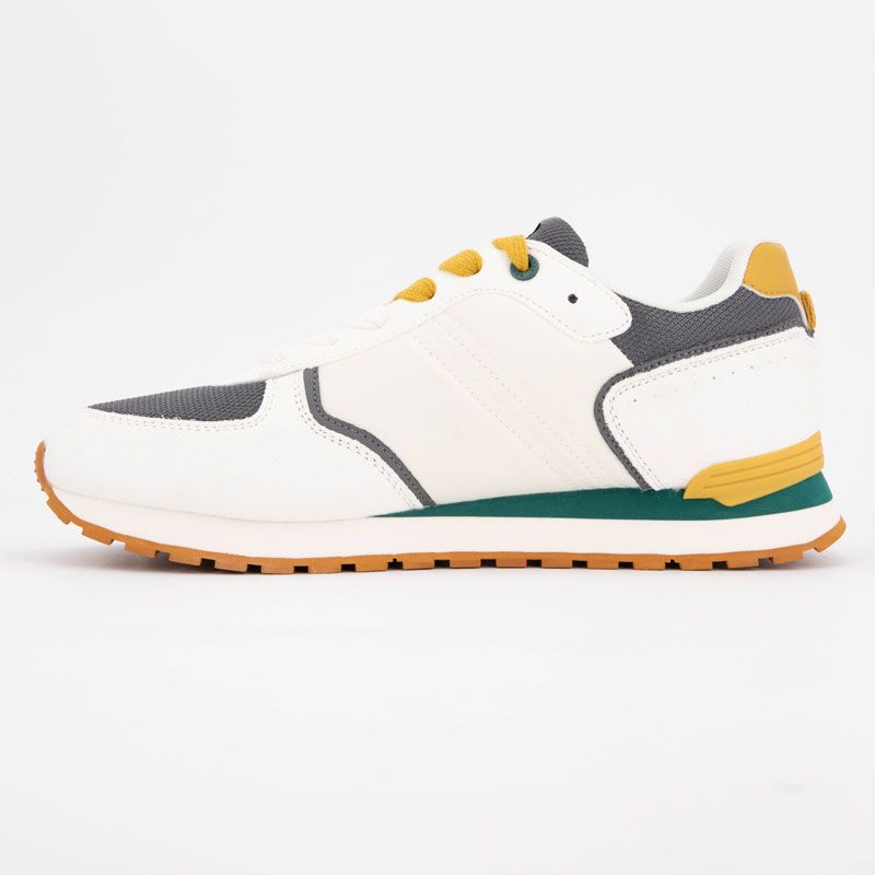 Basket block off white-dk gray-ochre travis b 008 t40/46 Homme COLMAR