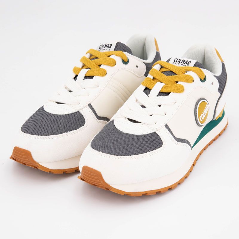 Basket block off white-dk gray-ochre travis b 008 t40/46 Homme COLMAR