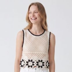 Top en crochet noir gp-ff-25802 Femme GERARD PASQUIER