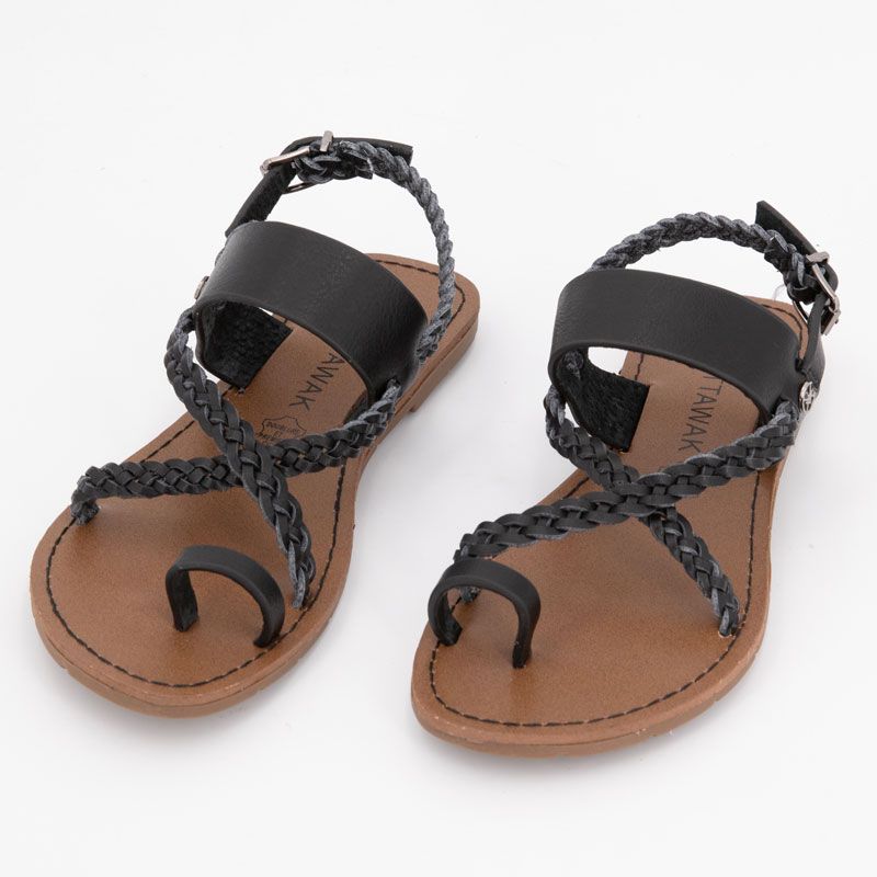 Sandale noir olympe t36/41 Femme CHATTAWAK