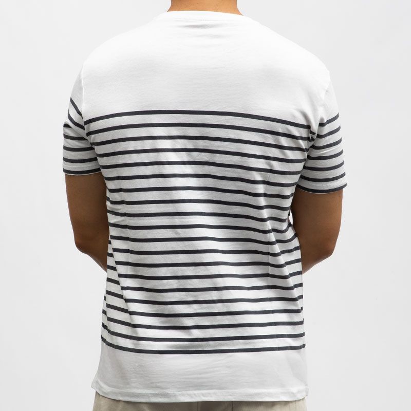 Tee shirt mc coton navy and white tell-ds Homme PANAME BROTHERS