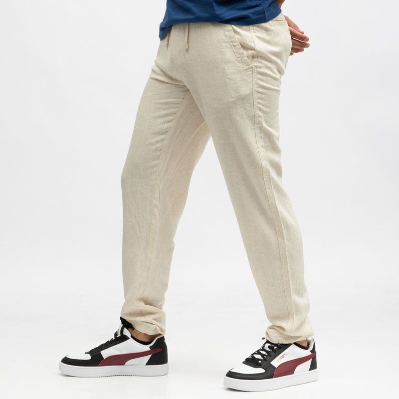 Pantalon lin mélangé cordon julien Homme PANAME BROTHERS