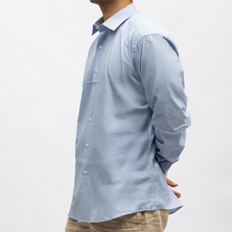 Chemise micro-carreaux bleu et blanc20 bill0891reg Homme BILL TORNADE
