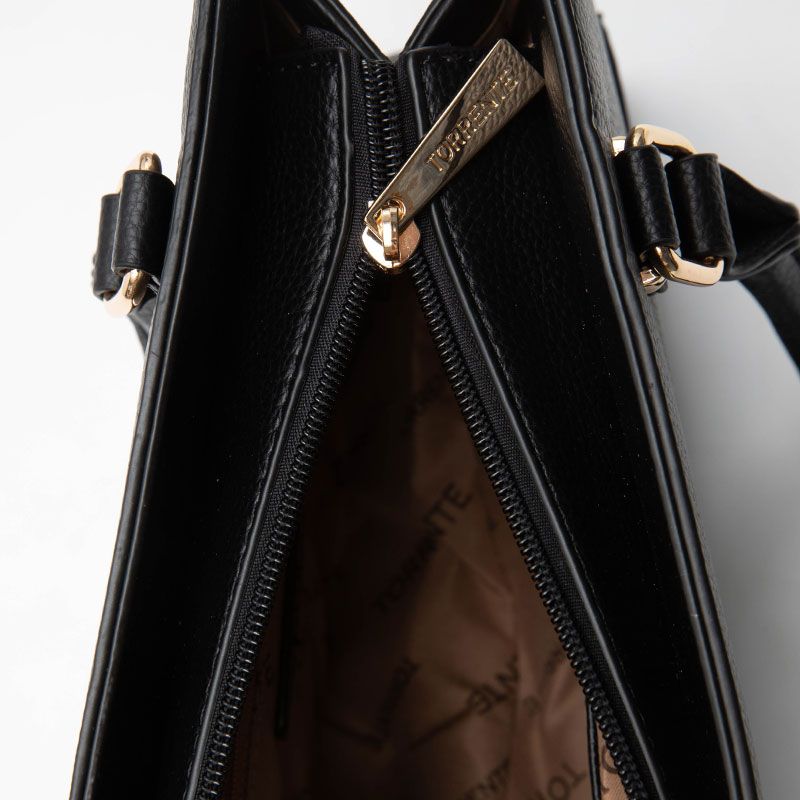 Petit sac trapeze noir tos-p25017 Femme TORRENTE