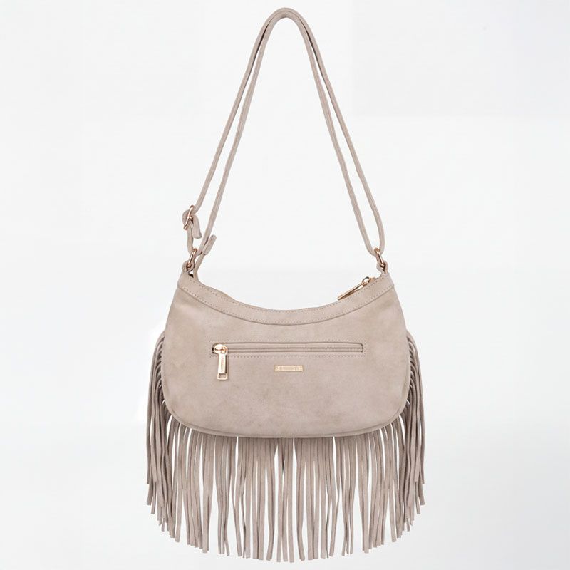 Sac porte epaule a frange noir tos-p26074 Femme TORRENTE