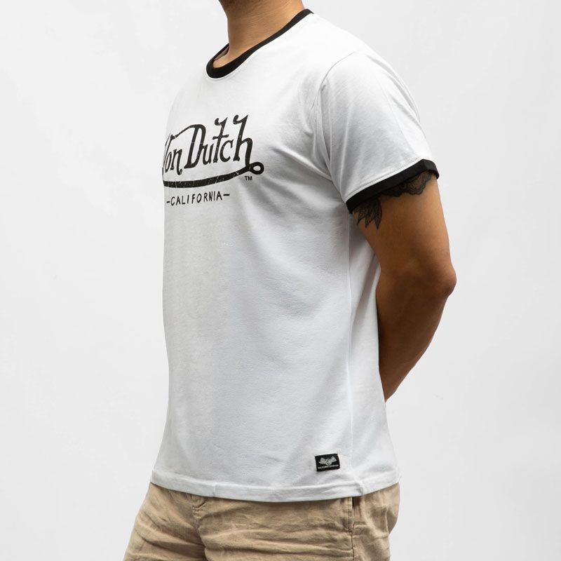 Tee shirt mc strecth col v vd/p/1/tr/blast/wb Homme VON DUTCH