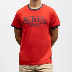 Tee shirt mc strecth col v vd/p/1/tr/blast/wb Homme VON DUTCH